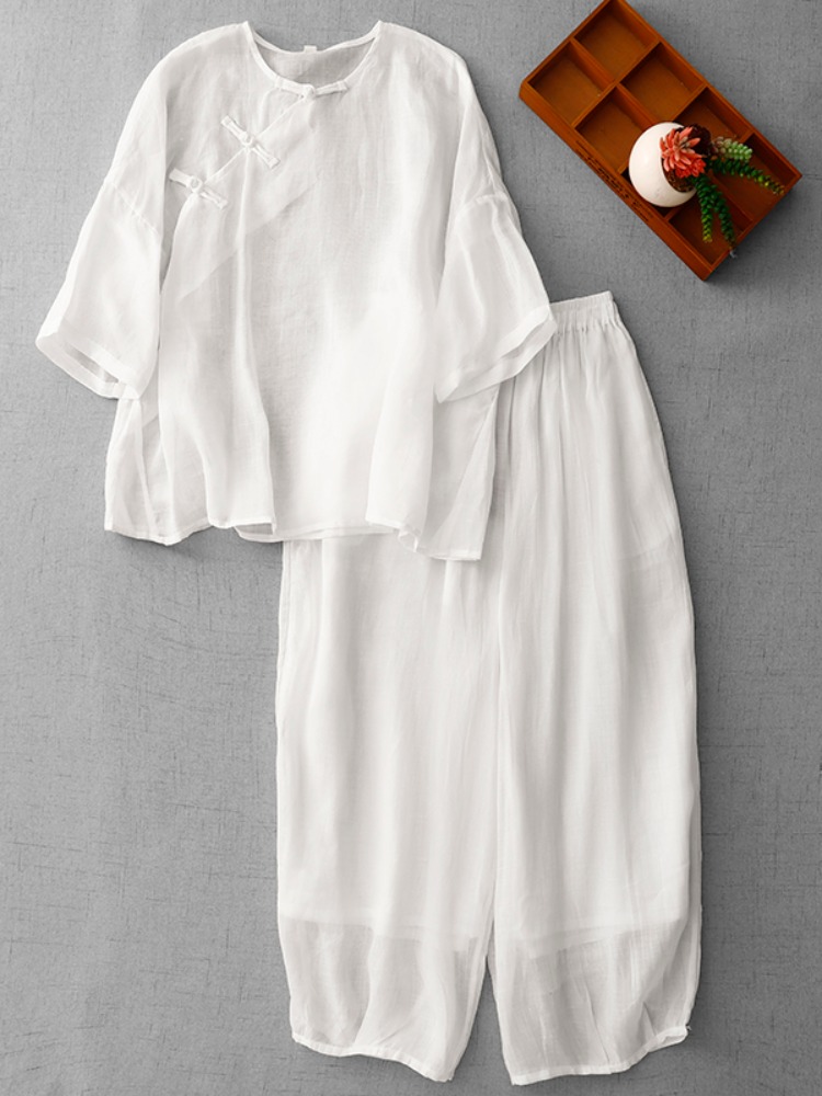 Neuer chinesischer Zen-Stil Da – Linen Pant Wide Bewertung und Preis