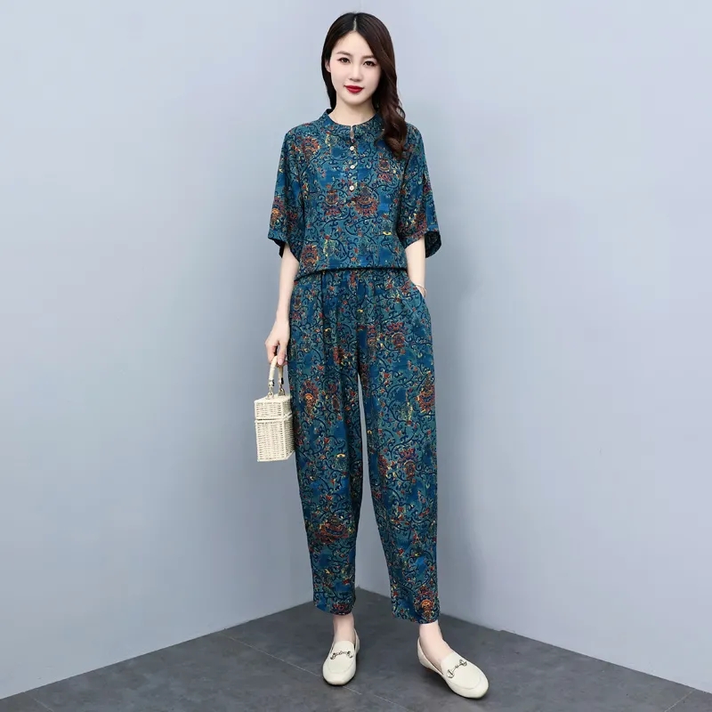 Sommeranzüge für Mütter mittle – Linen Pant Wide Bewertung und Preis