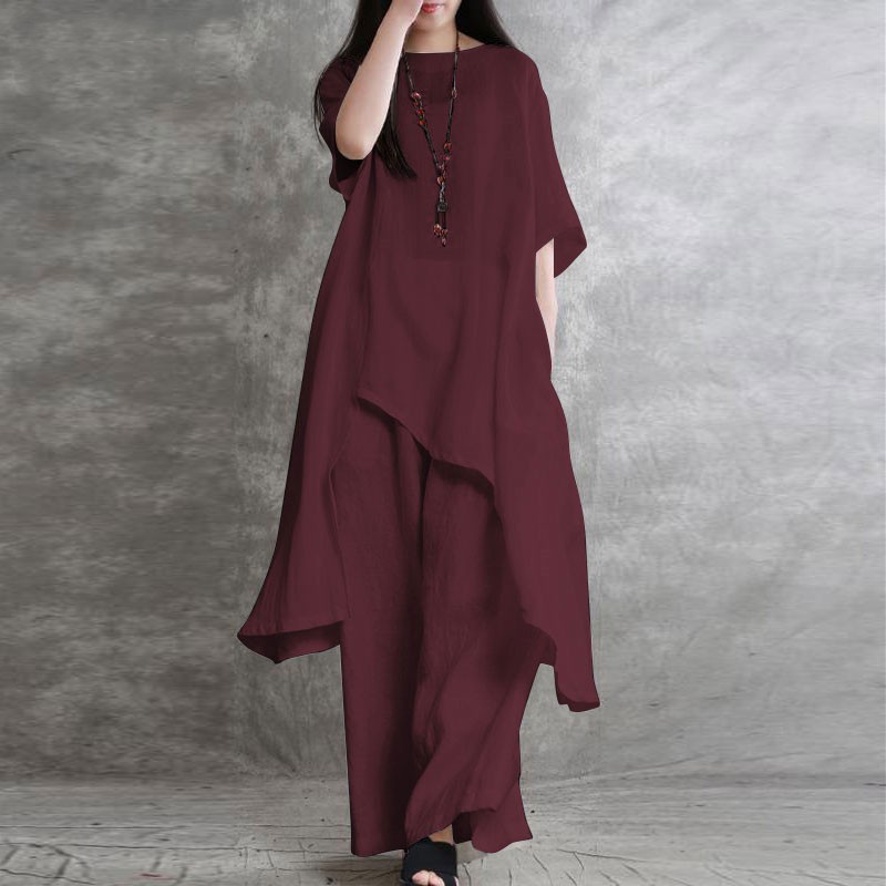Damen Baumwolle Leinen 2-teili – Linen Pant Wide Bewertung und Preis